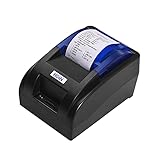 Bisofice Impresora térmica de Recibos portátil de 58mm Impresora Tickets con Interfaz BT y USB...