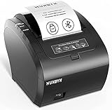 MUNBYN Bluetooth 5.0 Impresora de Ticket, Impresora termica, Impresora de Recibos 80mm, Ticketera...